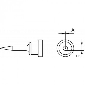 Weller Lötspitze LT 1S, 0,2 mm, Rundform schlank