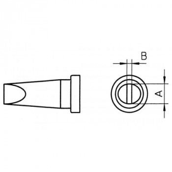 Weller Lötspitze LT A HPB, 1,6 mm, Meißelform