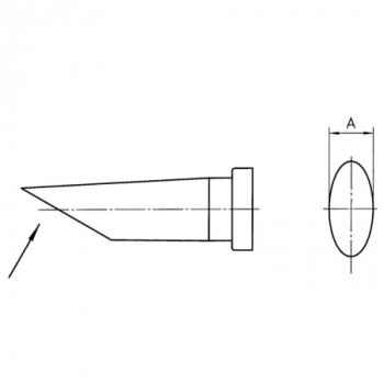 Weller Lötspitze LT DD 45, 4,0 mm, Rundform lang, abgeschrägt 45° (10 Stück)