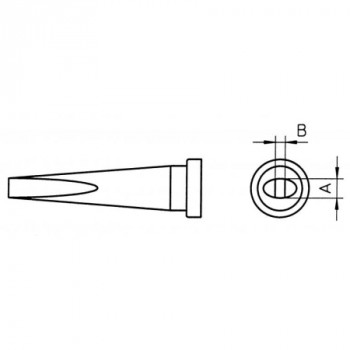 Weller Lötspitze LT M, 3,2 mm, Meißelform lang (10 Stück)