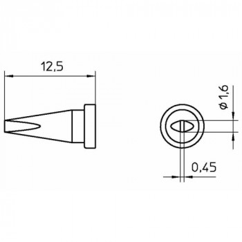 Weller Lötspitze LT ASL, 1,6 mm, Meißelform (100 Stück)
