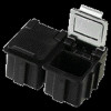 Licefa SMD-Klappbox N1 leitfähig/LS 16 x 12 x 15 mm schwarz/LS-transparent