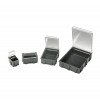 Licefa SMD-Klappbox N4 leitfähig/LS 68 x 57 x 15 mm schwarz/LS-transparent