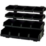 Raacostat Tischständer TR16-234 ESD (mit 8 x  2-80, 4 x 3-160, 4 x 4-280 ESD) schwarz