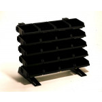 Raacostat Tischständer TR20-2 ESD (mit 20 Sichtboxen Typ 2-80 ESD) schwarz