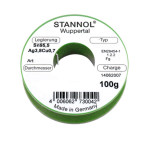 Stannol Lötdraht ECOLOY HS10 2500 TSC, Sn95,5Ag3,8Cu0,7, 0,5 mm, 2,5 %, 100 g