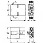 Elpress Rundsteckgehäuse MC03M für Rundsteckhülsen (100 Stück)