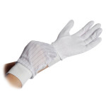 ESD-Handschuh mit PVC-Noppen weiß (10 Paar)