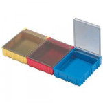 Licefa SMD-Klappbox N4 dissipativ/LS-transparent 68 x 57 x 15 mm rot