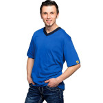 ESD T-Shirt, V-Ausschnitt, blau