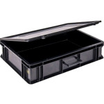 WEZ BLACKLINE® ESD-Koffer, 600 x 400 x 155 mm